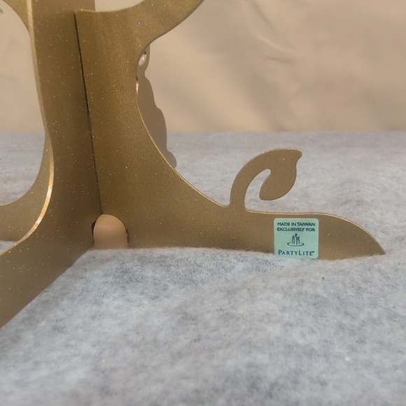 PartyLite Golden Pear Teatree Candle Holder Stand with Glass Cups - Picture 5 of 7